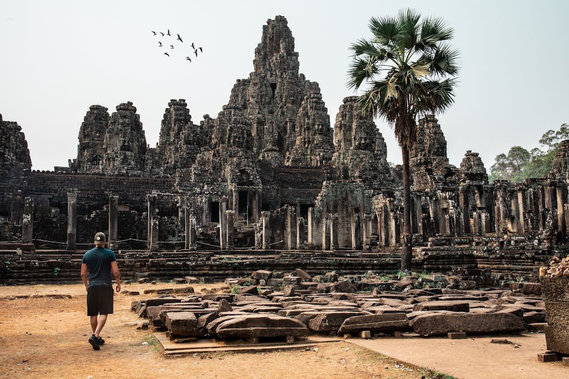 Cultural experiences in March - Angkor Wat in Cambodia showing historical exploration opportunities